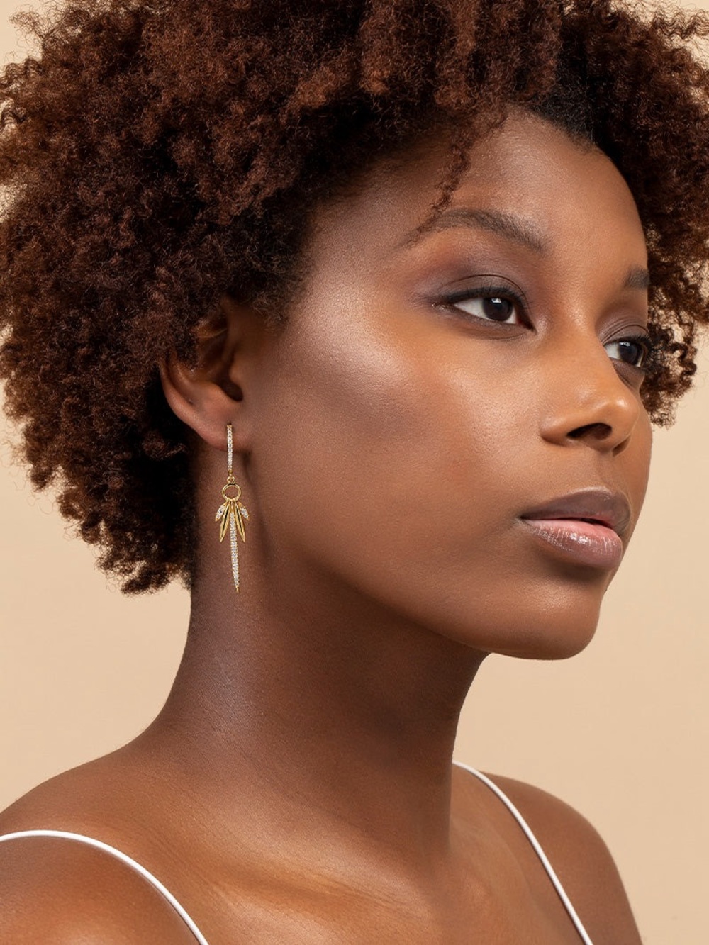 Uncommon James Rocker Girl Statement Earrings 14K Gold Plated Edgy Glam